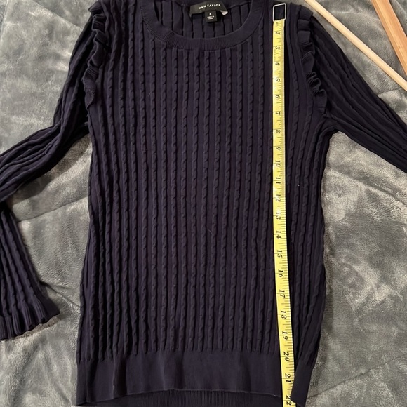 Ann Taylor ruffle shoulder sweater - Picture 7 of 10
